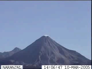 Live volcano in central mexico